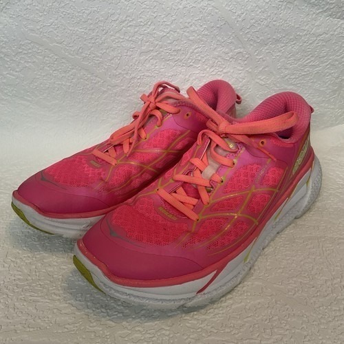 Hoka One One Clifton 2 Pink Lace Up Running Athletic Sneakers Women 9 Vietnam
